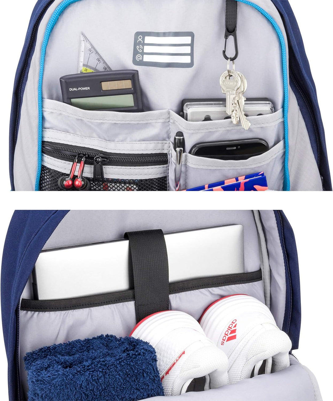 AUDETIC Schulrucksack Mädchen & Jungen Teenager - AERO - Ergonomischer Rucksack mit vielen Fächern f