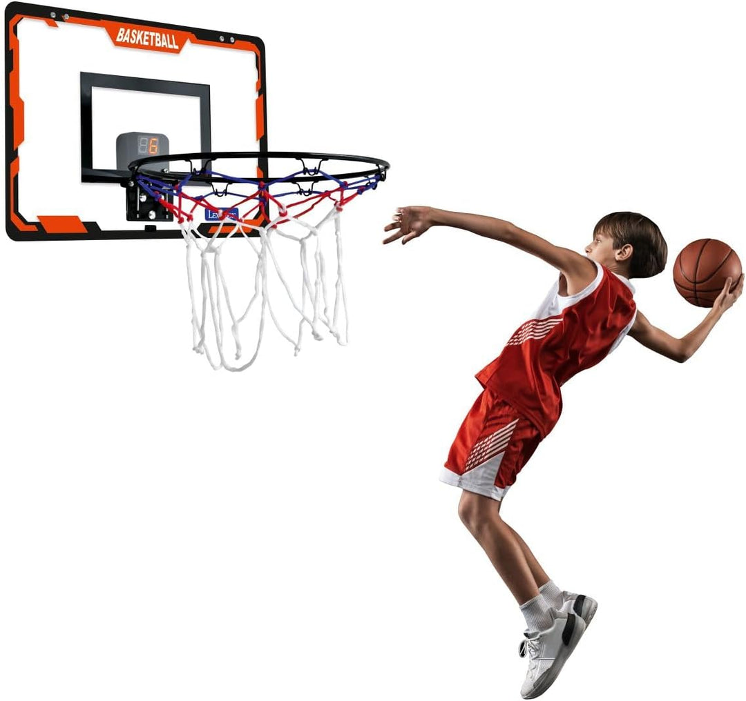 Lexibook, Interaktiver Basketballkorb, Punktezähler, Soundeffekte, Basketball, inkl. Pumpe und Insta