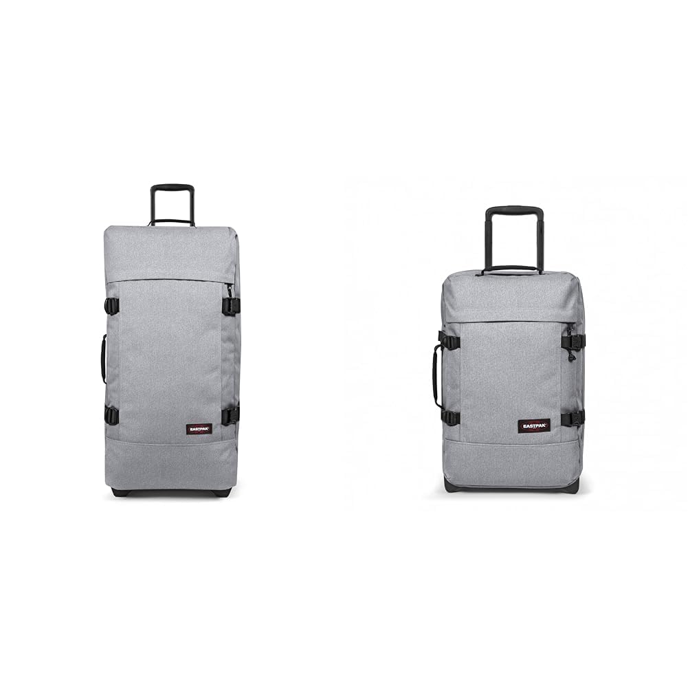 EASTPAK TRANVERZ L Koffer, 79 cm, 121 L, Grau (Sunday Grey) & TRANVERZ S Koffer, 51 cm, 42 L, Grau (