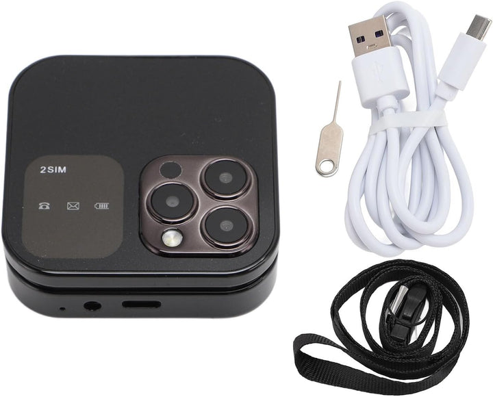 ASHATA Flip-Handy, 2G Faltbares Handy, Winziges Telefon, Unterstützt FM-Radio, Magic Voice, Blacklis