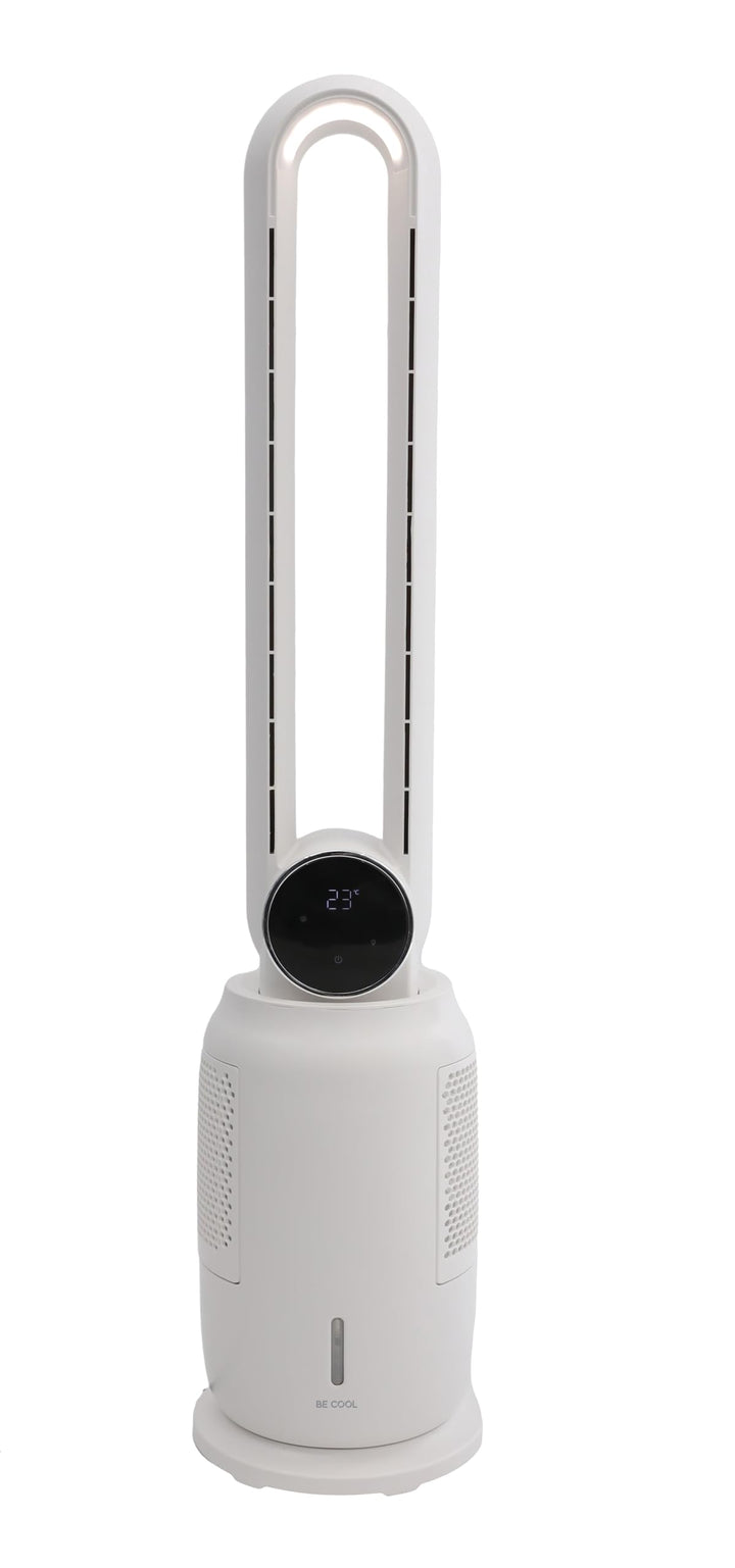 BE COOL 4in1 Design-Luftkühler mit Wasserkühlung - Verdunstungskühler, Ventilator, Luftbefeuchter, L