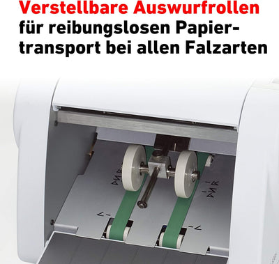 IDEAL Professionelle Falzmaschine 8306 mit Vier Falzarten, 60 bis 115 g/m² Papier, 115 Blatt/Minute,