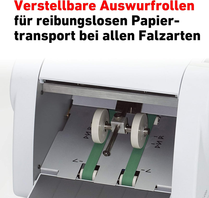 IDEAL Professionelle Falzmaschine 8306 mit Vier Falzarten, 60 bis 115 g/m² Papier, 115 Blatt/Minute,