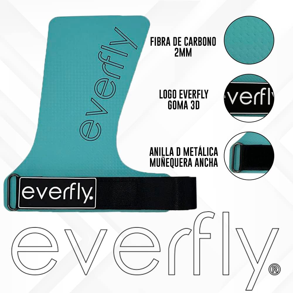 Everfly Fitness Handschuhe für Crossfit - Grips Herren Damen - Ohne Löcher - Carbonfaser - Trainings