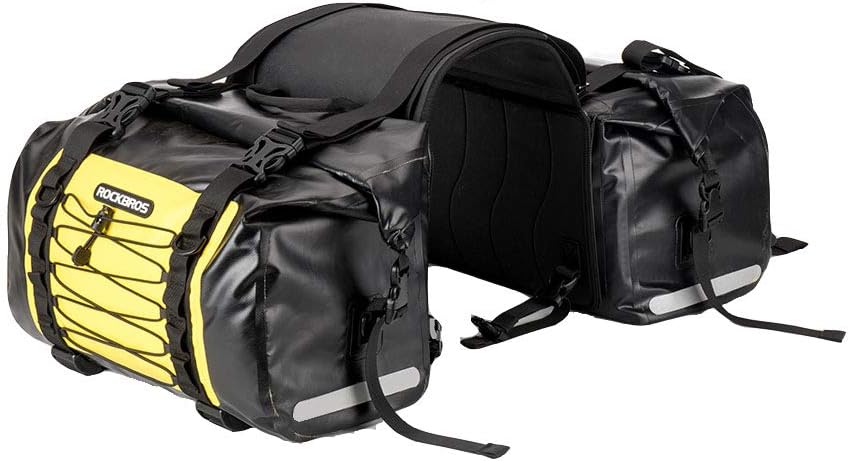 ROCKBROS Motorrad Doppel Satteltaschen Gepäckträgertaschen 100% Wasserdicht Motorradtasche Ca.62L Ge