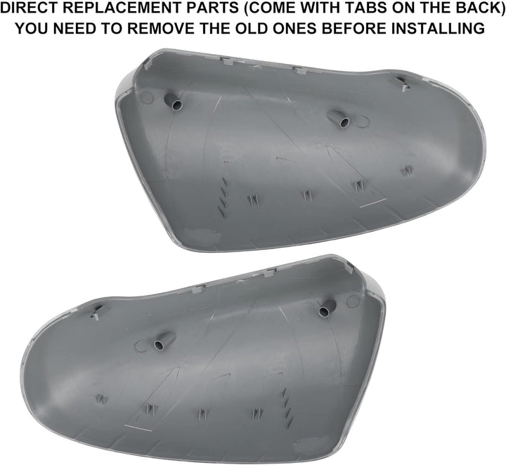 Auto Spiegelkappen, Ersatz für Nissan Qashqai 2007–2014 strukturierte schwarze Aussenspiegelabdeckun