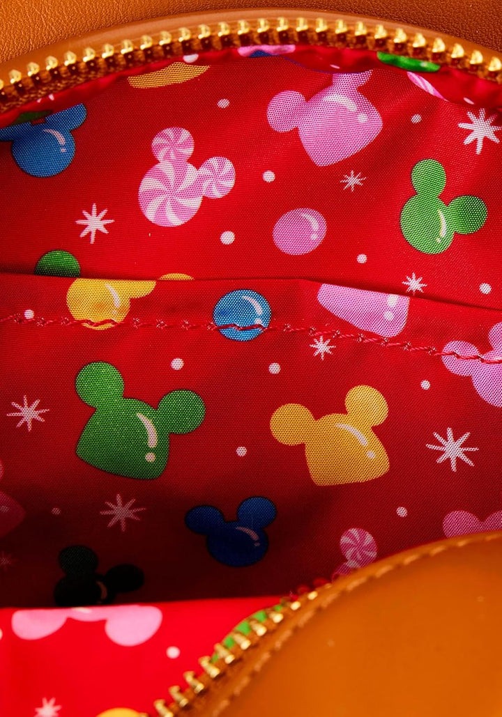 Loungefly Mickey & Minnie Gingerbread Cookie Crossbody Geldbörse | Disney, Braun, Standard, Figurale