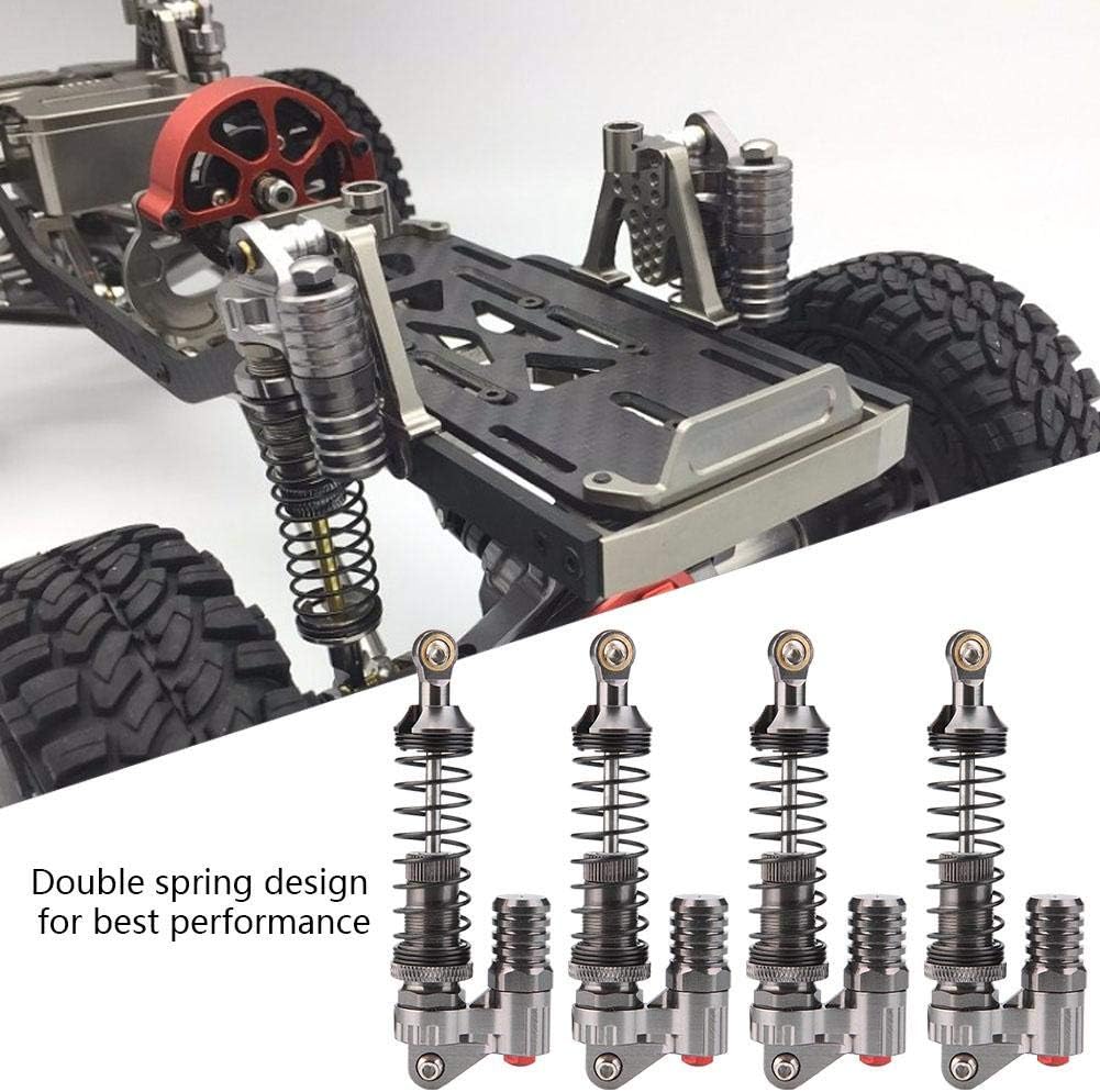 RC Stossdämpfer, 4 Stücke Aluminiumlegierung Hochfeste Federn Schocks Set fest für RC Crawler Auto,