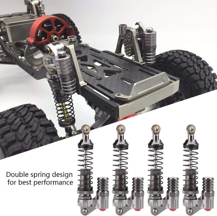 RC Stossdämpfer, 4 Stücke Aluminiumlegierung Hochfeste Federn Schocks Set fest für RC Crawler Auto,