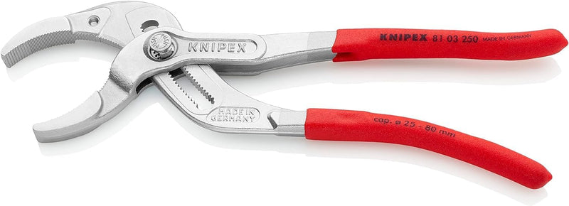 KNIPEX SpeedGrip, Siphonzange | Connectorenzange, Chrom-Vanadium, Rostschutz verchromt, 250 mm, 81 0