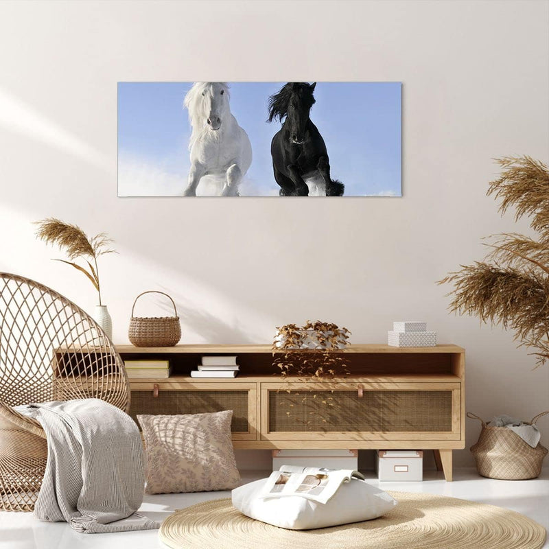 Wandbilder Dekoration Wohnzimmer Tiere Schönheit Wettbewerb Panorama Bilder auf Leinwand 120x50cm Le