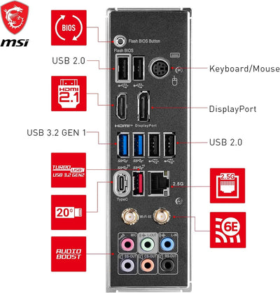 MSI Z790 GAMING PLUS WIFI Motherboard, ATX - Unterstützt Intel Core Prozessoren der 12. und 13. Gene