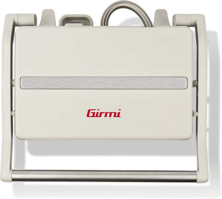Girmi TS15 Elektrischer Kontaktgrill 900W, Antihaftplatten 23 x 14 cm, 180° aufklappbar, wärmeisolie