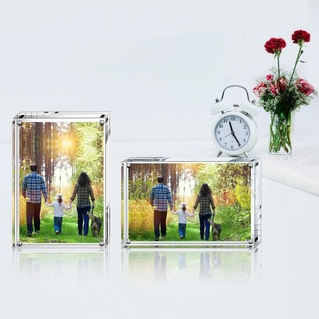 Boxalls Bilderrahmen 10 x 15 cm(4 x 6 inch), Acryl Magnetischer Fotorahmen, Doppelseitiges Rahmenlos