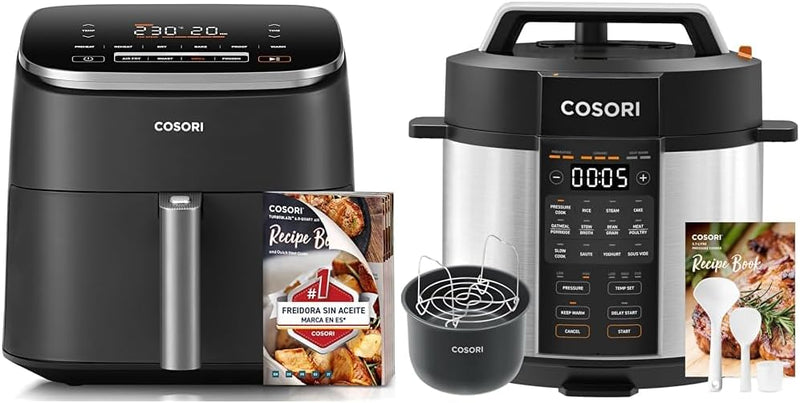 COSORI Heissluftfritteuse XXL Turbo Blaze, 6L Airfryer mit 5 Geschwindigkeitsstufen & Schnellkochtop