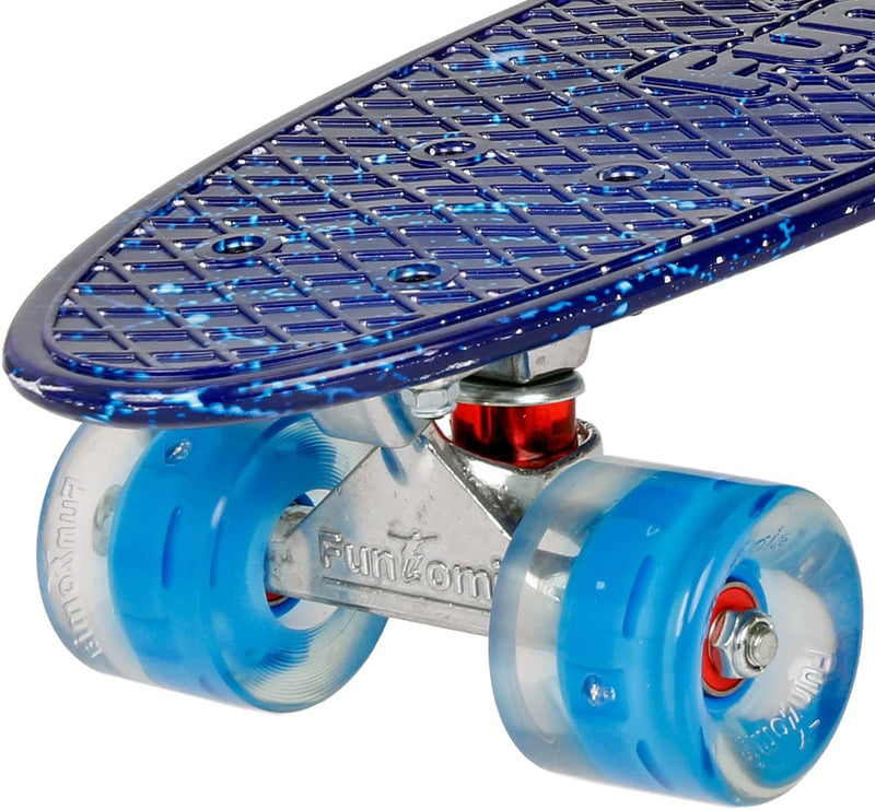 FunTomia Kinder Skateboard Cruiserboard Miniboard 57cm mit oder ohne LED Leuchtrollen Alu Truck Mach