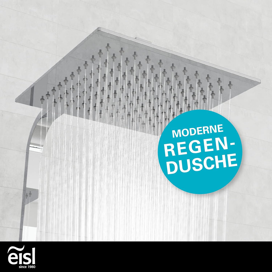 EISL CALVINO Duschsystem mit Thermostat Armatur, Komplettes Duschset mit Brausegarnitur (Regendusche