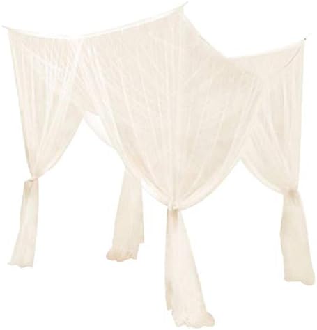 Baoblaze Europäische Art Bettwäsche Baldachin 4 Eckpfosten Moskitonetz Vorhang Indoor e Outdoor, Bei