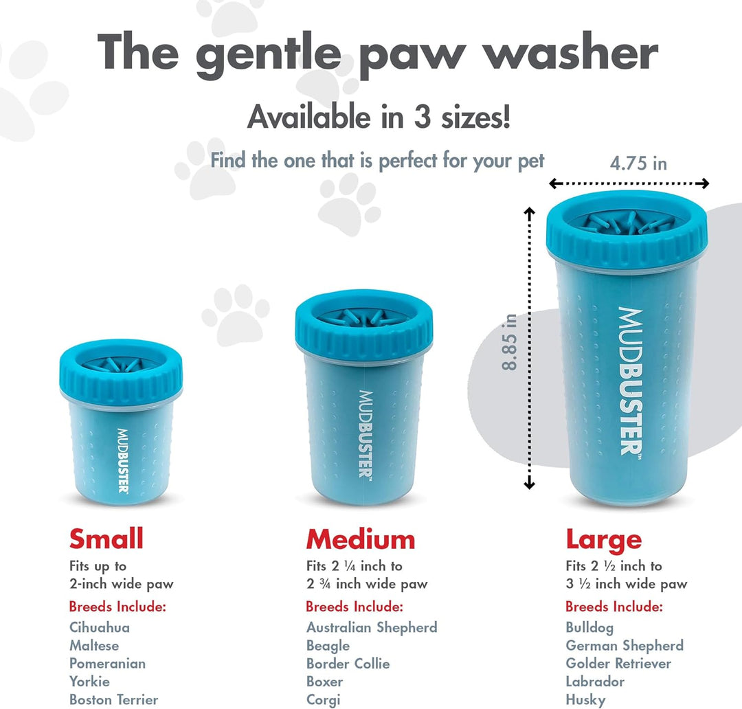 Dexas MudBuster tragbarer Hundepfotenreiniger, Grösse L, blau (PW720312) Blau Large (Pack of 1), Bla