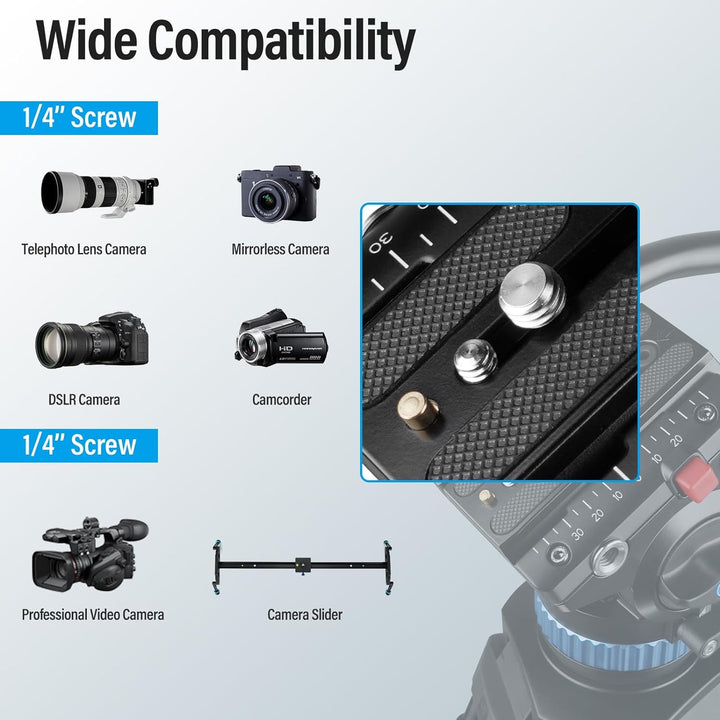 SIRUI AM-15S Aluminium Kamera Video Stativ mit Fluid-Kopf, 155cm professionelles Schwerlast Kamerast