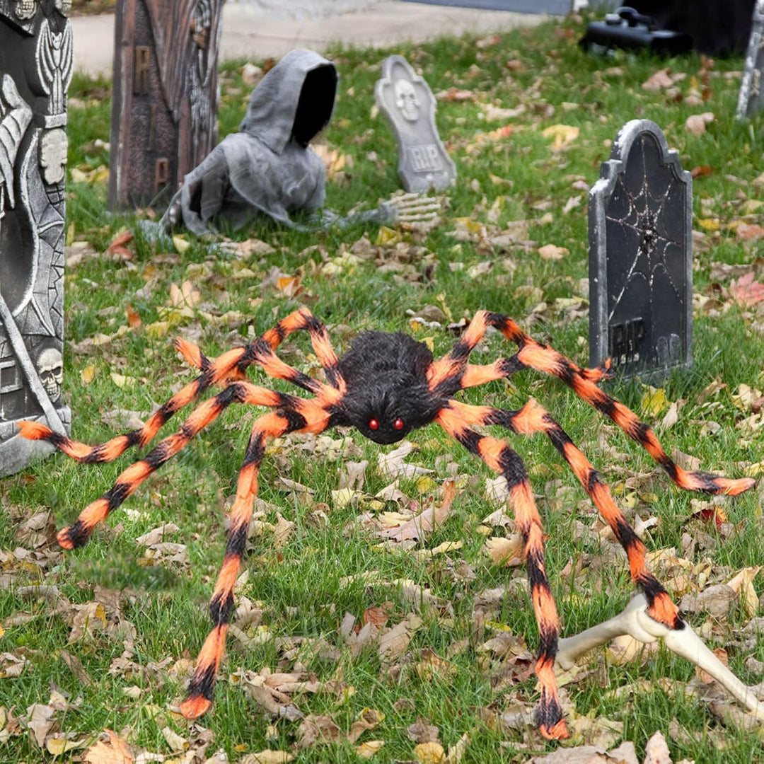 Halloween Spinne Deko Garten Gruselig, Dekoration Aussen Spinnen, Spinne Halloween Gross 120cm, Part