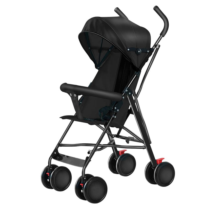 Leichter Buggy ab 6 Monaten, Fester Sitz & 3-Stufen Sonnenverdeck, 4-Rad Reisebuggy Klein Zusammenkl