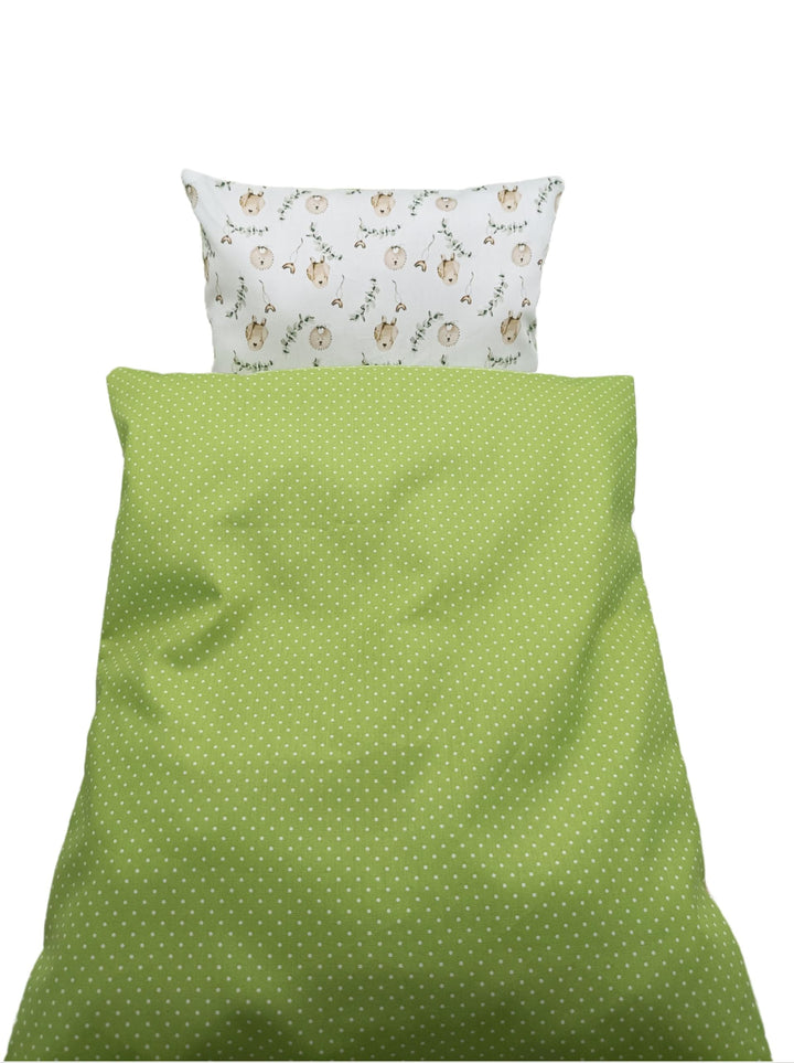 Puppen Wendebettwäsche Fabelwesen, Skandinavisches Design (Decke 40 h x 34 b, Kissen 17h x 22 b), De