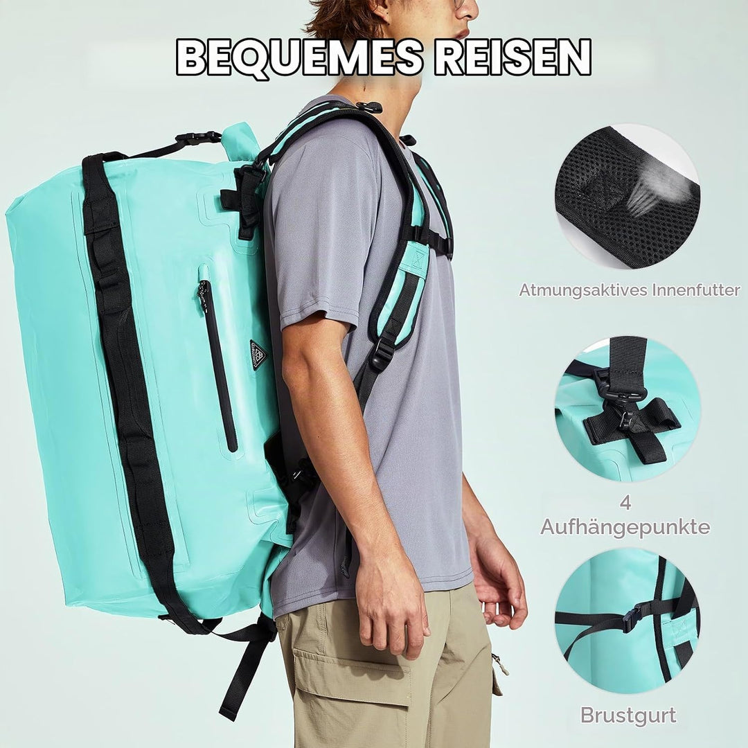 Haimont wasserdichter Rucksack, vielseitig wasserdicht Tasche, Dry Bag komfortabel, RollTop, Strand,