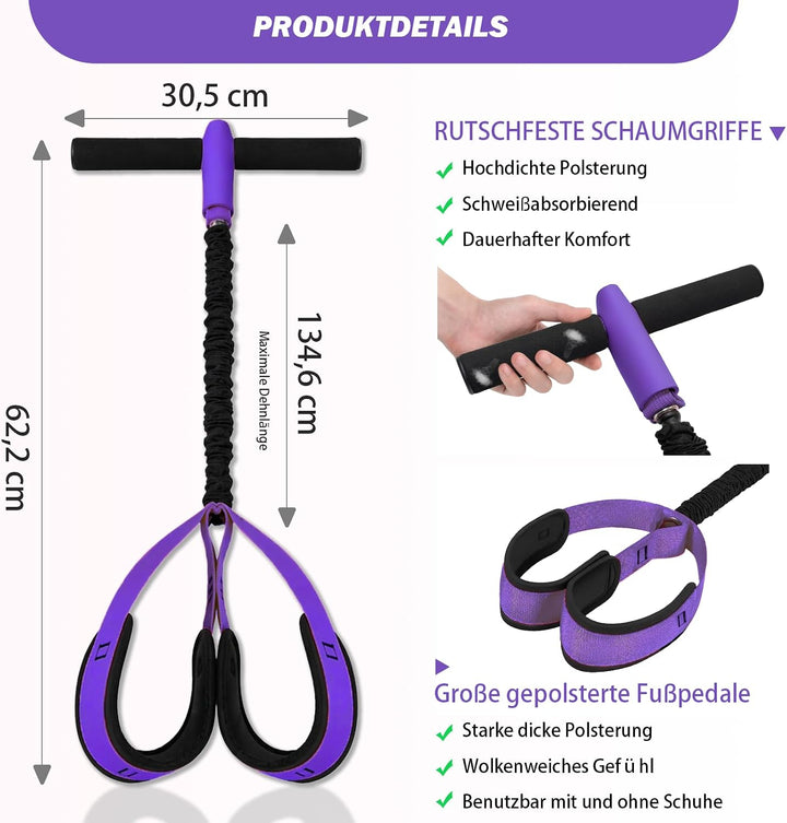Widerstandsbänder mit Griff, Verbessertes multifunktionales Resistance Bands Frauen für Home Gym Vio
