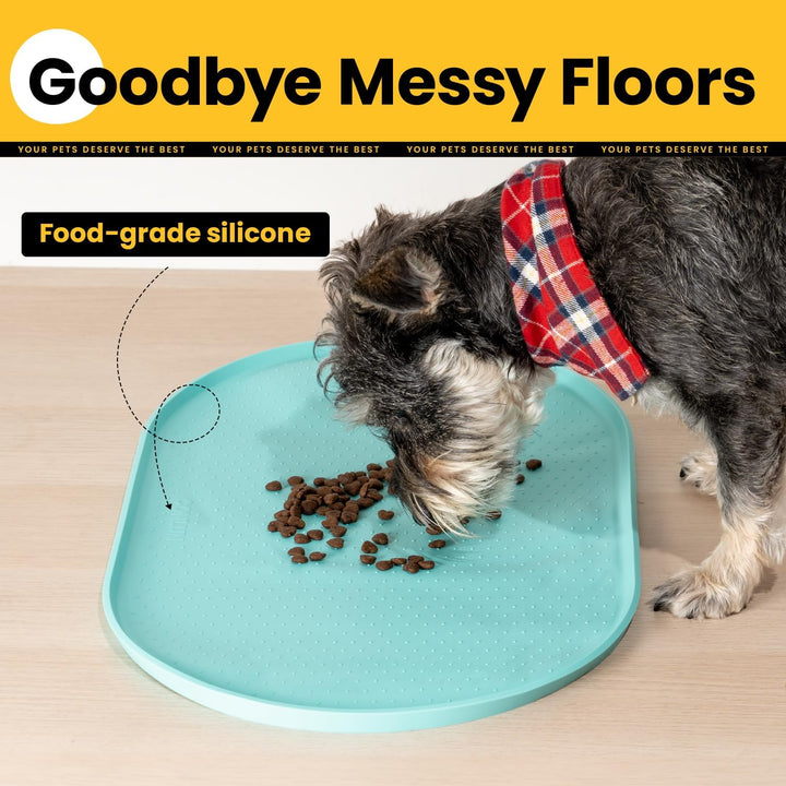 Conlun Napfunterlage Hund,1,2cm Hohe Ränder Futtermatte Katzen zur Vermeidung von Verschüttungen,BPA