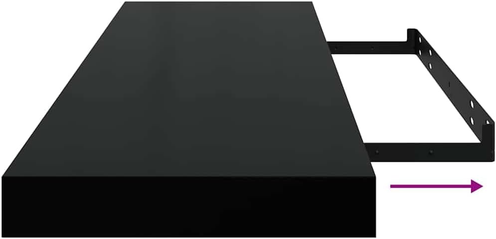 vidaXL 2X Wandregal Schwebend Hängeregal Wandboard Bücherregal Regalbrett Schweberegal CD DVD Regal