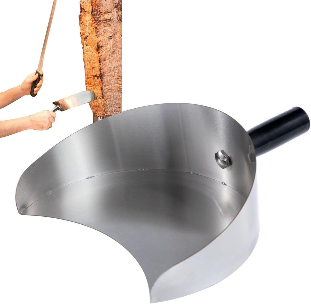 Grillschaufel Rotisserie Fleischfänger Pfannes Aus Edelstahl Fleischauffangpfanne Edelstahl BBQ Scha