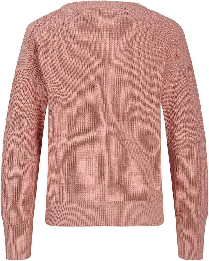 JDY Damen Jjxx Jxmila Ls Twist Crew Neck Knit Noos M Coral Haze, M Coral Haze
