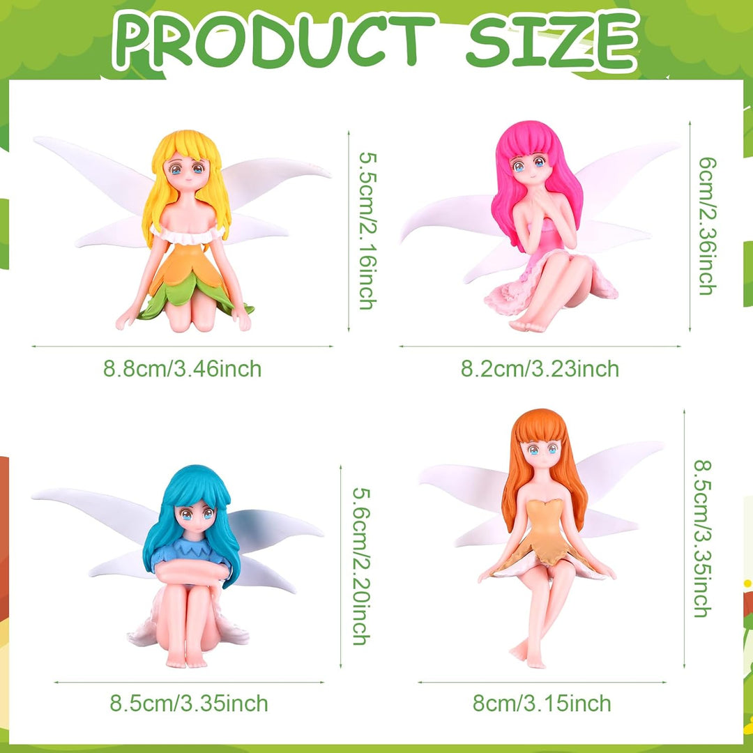 23 Stück Feengarten Zubehör Set Mini Fee Figuren Harz Pilze Hase Eichhörnchen Leuchtturm Brücken Min