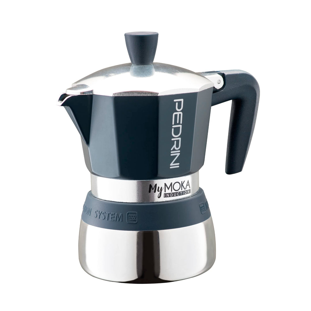 Pedrini MyMoka Induction Espressokocher, Nachtblau, in Farbbox (3 Tassen) 3 tazze, 3 tazze
