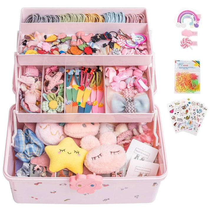 2 Satz Haar-accessoires Aufbewahrung– Craft-Aufbewahrungsboxen Mit Fächern | Schmuckschatulle Für Mä
