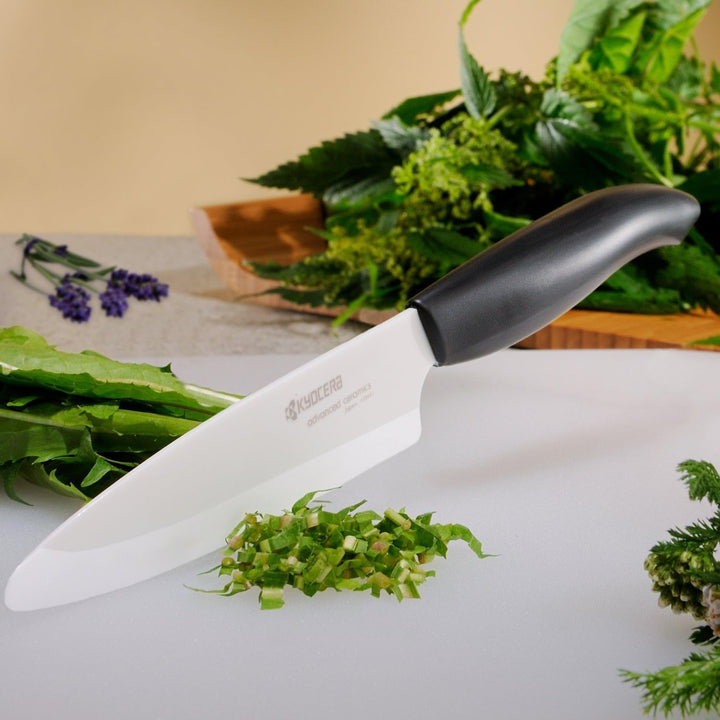 Kyocera FK-130WH-BK GEN Universal-Keramikmesser, Keramik, Schwarz Schwarz Universalmesser