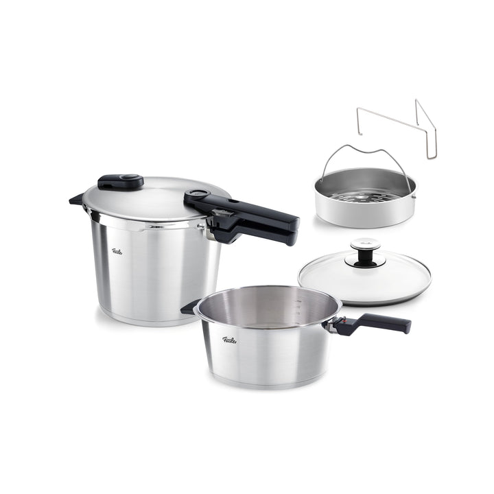 Fissler Vitaquick Premium/Schnellkochtopf-Set 2-teilig, Ø 22 cm (Schnellkochtopf 6 L + 3,5 Liter) m.