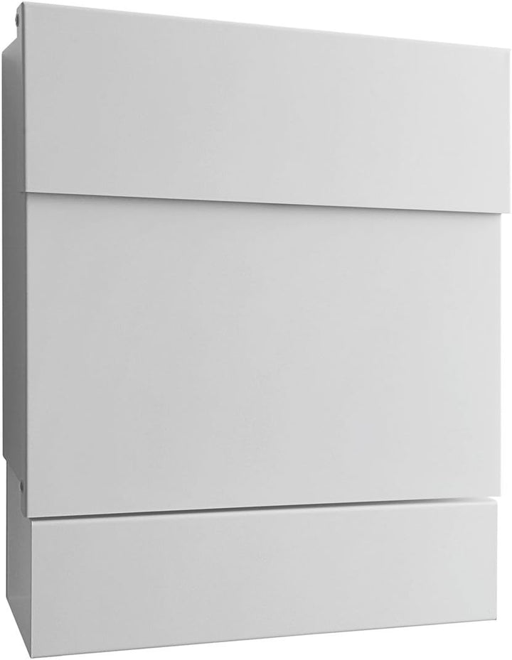 Radius Briefkasten Letterman 5 weiss mit Zeitungsrolle - 561 E L 40cm, B 47,5cm, H 11,5cm Weiss, L 4