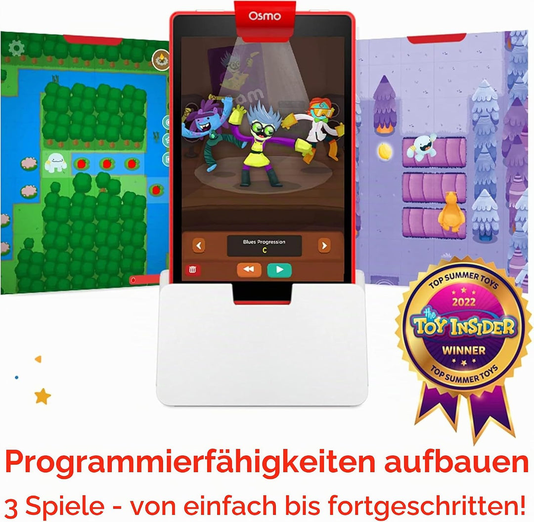 Osmo - Coding Family Bundle für iPad &amp; Fire-Tablet - 3 Lernspiele - 5-10+ Jahre - spielend Programmi