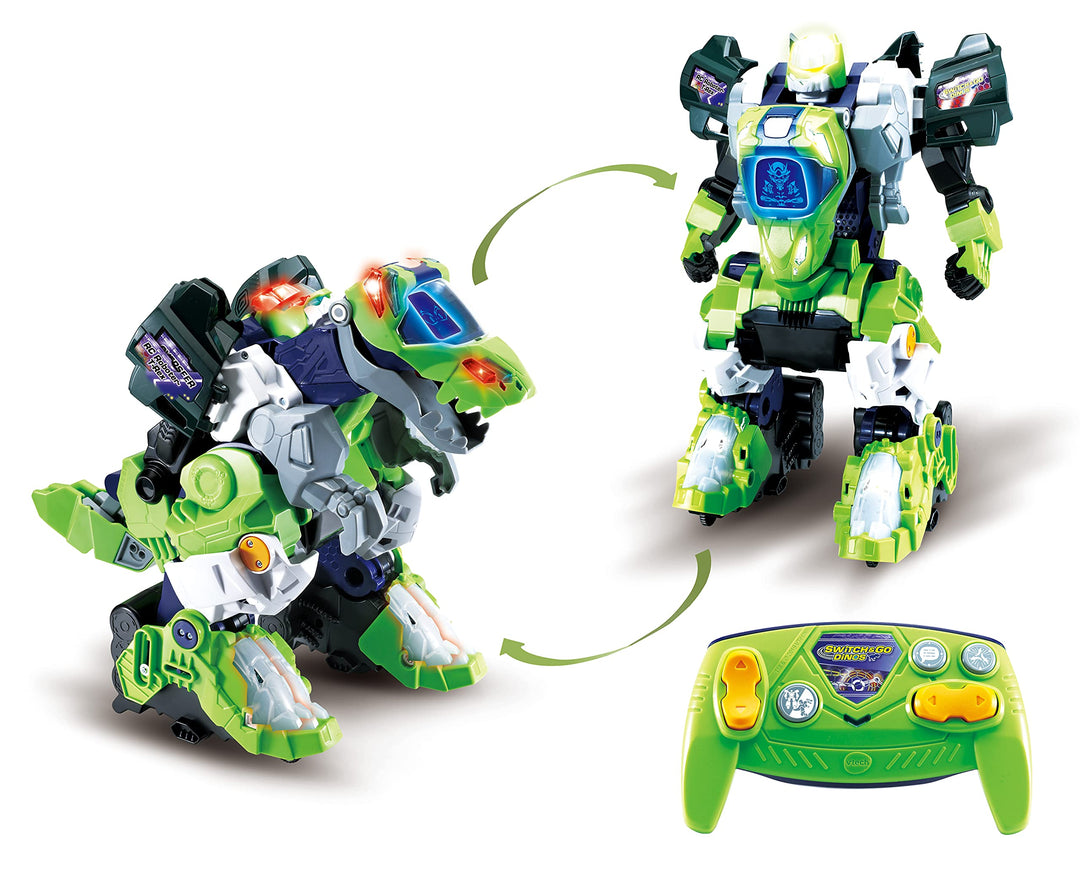 VTech Switch and Go Dinos RC Roboter-T-Rex – Dino-Roboter-Transformer mit Fernbedienung – 2in1 Spiel