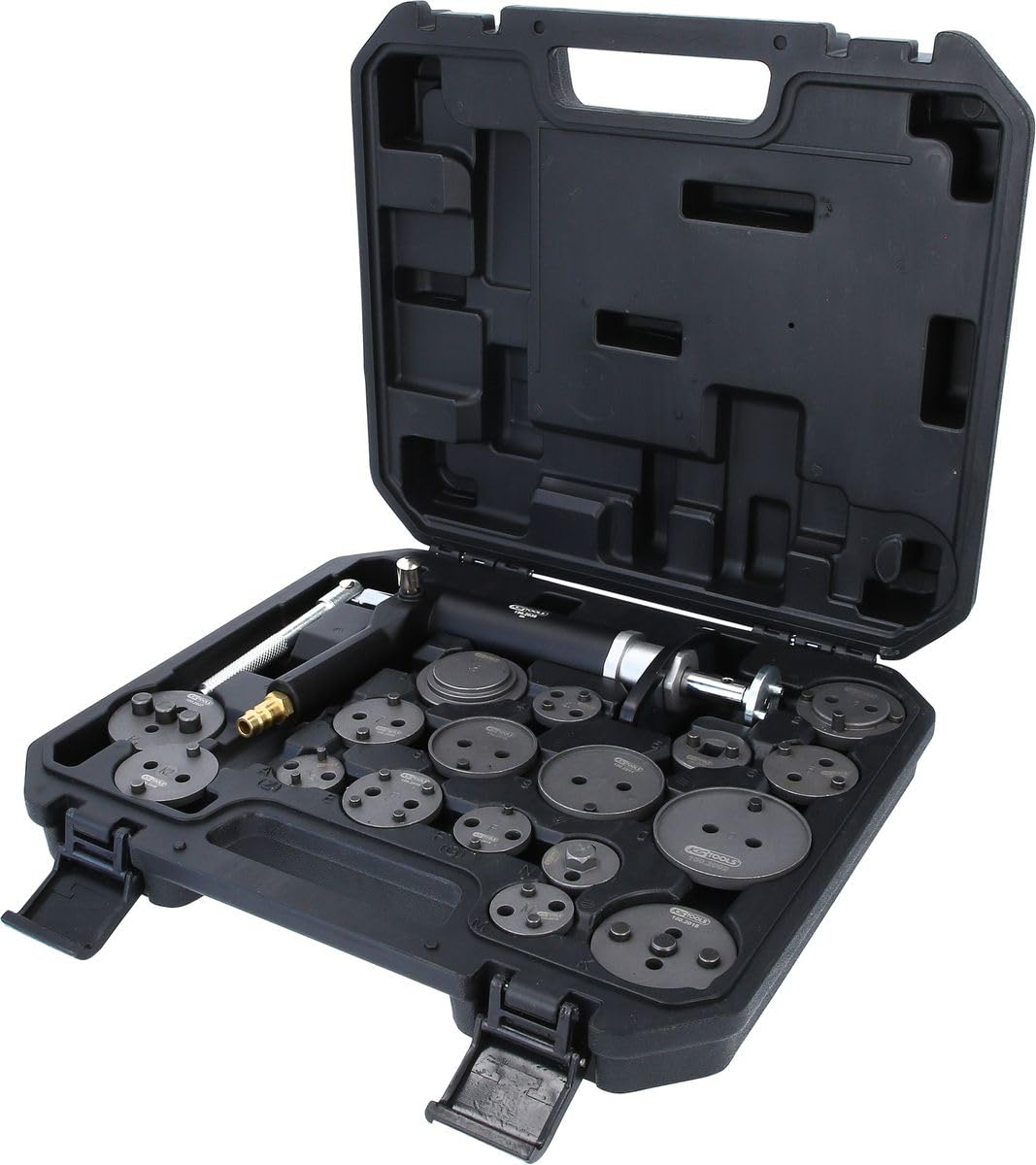KS Tools 150.2000 Druckluftspindel-Bremskolbenwerkzeug-Satz, 18-tlg.