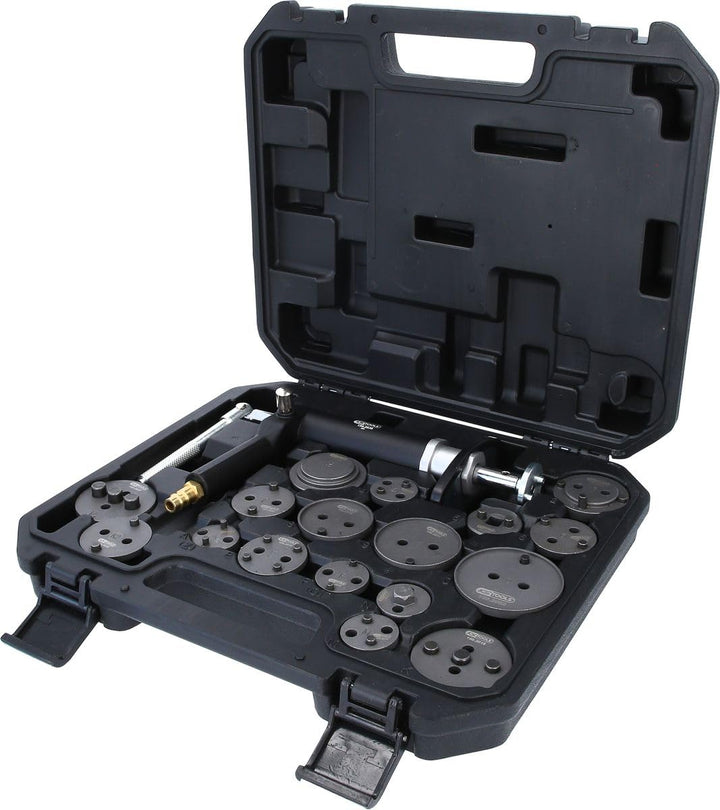 KS Tools 150.2000 Druckluftspindel-Bremskolbenwerkzeug-Satz, 18-tlg.