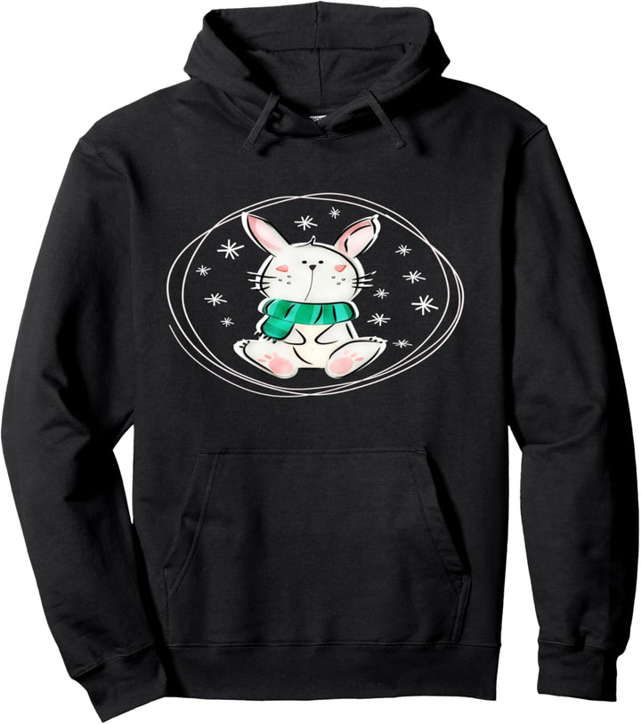 Winter Schneehasen Pullover Hoodie