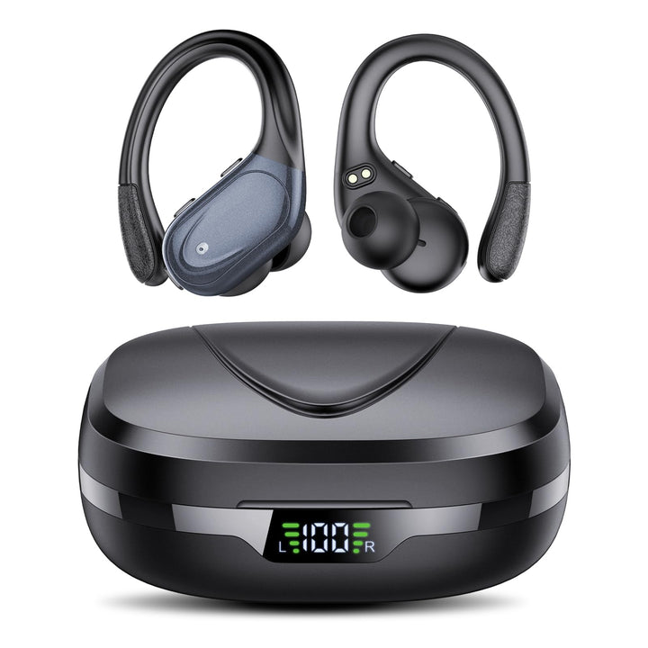 CASCHO Bluetooth Kopfhörer Sport, Kopfhörer Kabellos Bluetooth 5.3, 60 Std Kabellose Kopfhörer mit T
