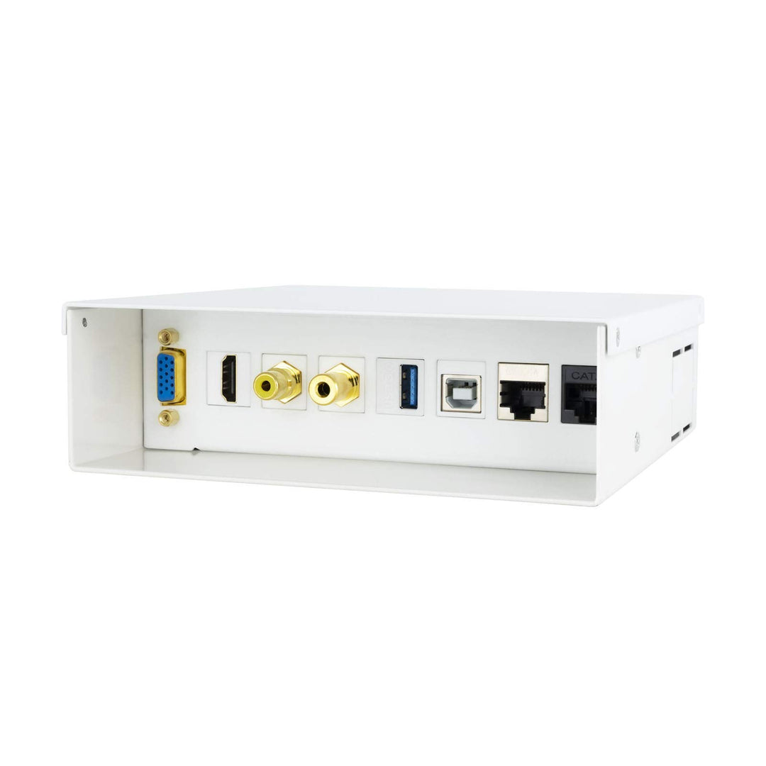Nanocable 10.35.0003 - Multimedia Wandanschlussdose VGA+HDMI+JACK3.5+RCA+USB3.0+USB2.0+2xRJ45, weiss