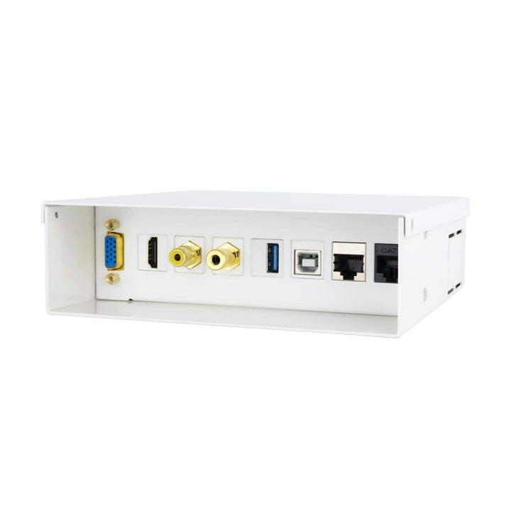 Nanocable 10.35.0003 - Multimedia Wandanschlussdose VGA+HDMI+JACK3.5+RCA+USB3.0+USB2.0+2xRJ45, weiss