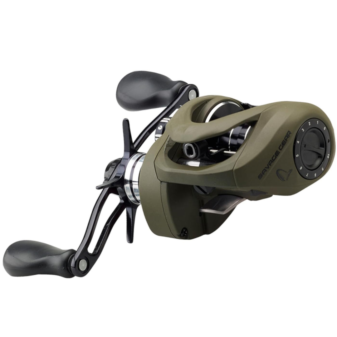 Savage Gear Baitcast Multirolle zum Kunstköderangeln auf Raubfische 8.1:1 SG8 250 RH BC