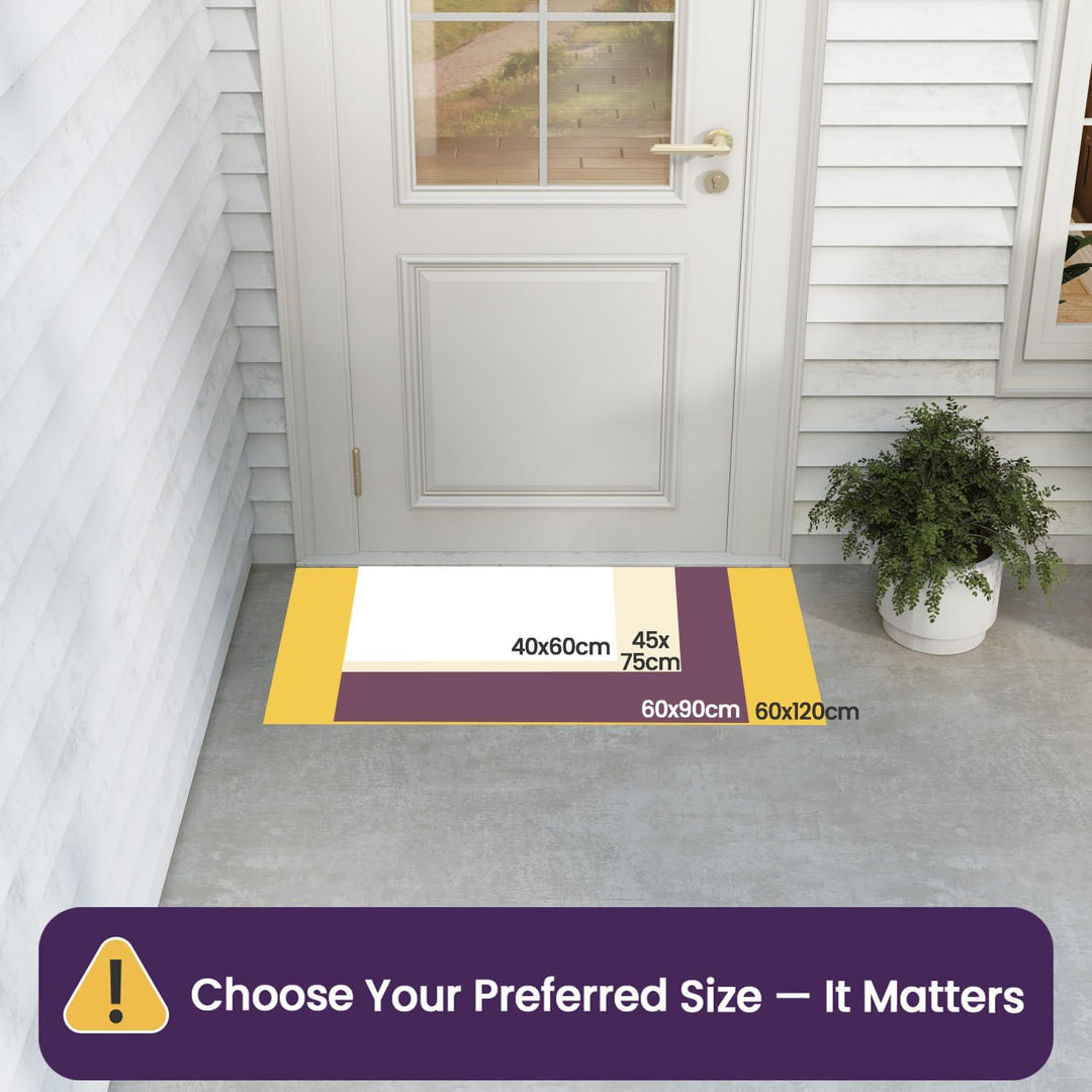 DEXI Fussmatte Aussen 60 x 90 cm, rutschfest Fussmatte Waschbar Schmutzfangmatte für Haustür, Robust