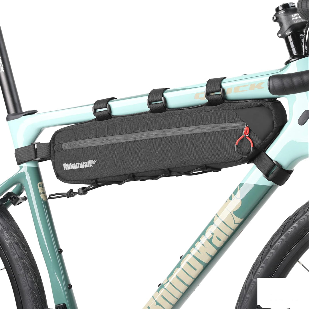 Rhinowalk Fahrrad Rahmentasche wasserdicht Oberrohr Tasche mit Seitenfächern Pumpenhalter Kabelführu